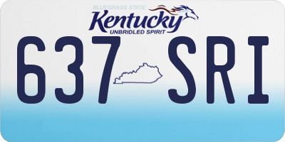 KY license plate 637SRI