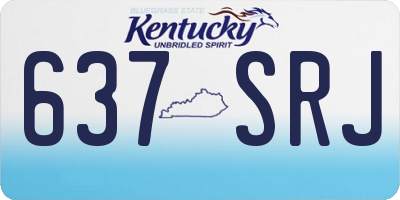 KY license plate 637SRJ
