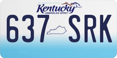 KY license plate 637SRK
