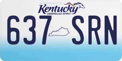 KY license plate 637SRN