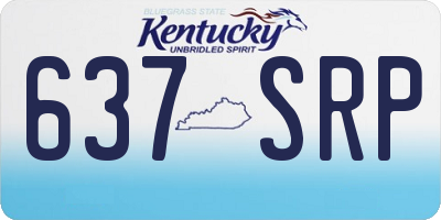 KY license plate 637SRP