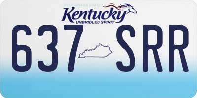 KY license plate 637SRR
