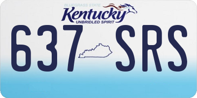 KY license plate 637SRS
