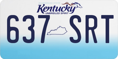 KY license plate 637SRT
