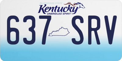KY license plate 637SRV