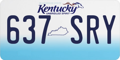 KY license plate 637SRY