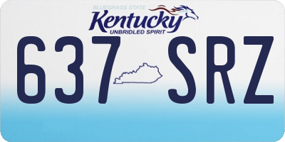 KY license plate 637SRZ