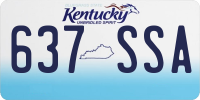 KY license plate 637SSA