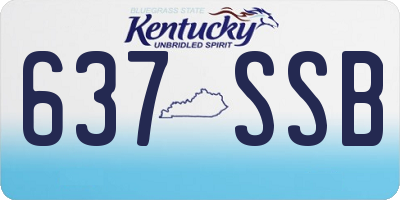 KY license plate 637SSB