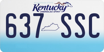 KY license plate 637SSC