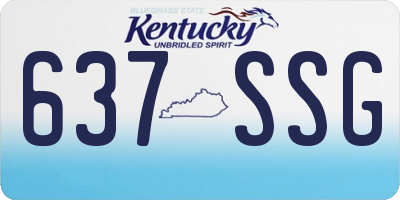 KY license plate 637SSG