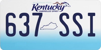 KY license plate 637SSI