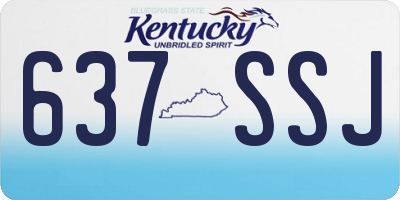 KY license plate 637SSJ