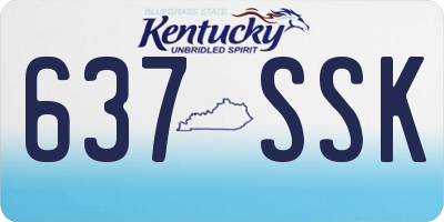 KY license plate 637SSK