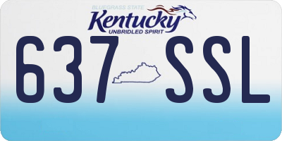 KY license plate 637SSL