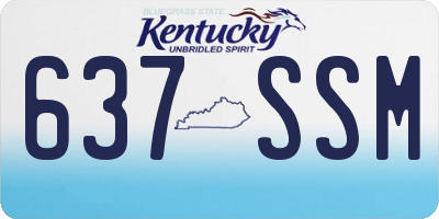 KY license plate 637SSM