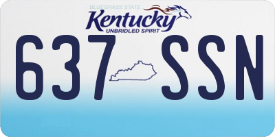 KY license plate 637SSN