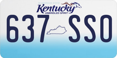 KY license plate 637SSO