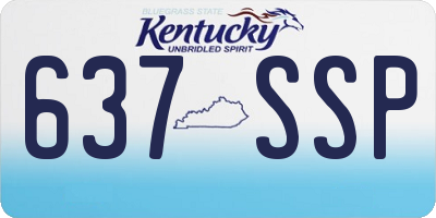 KY license plate 637SSP