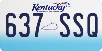 KY license plate 637SSQ