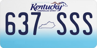 KY license plate 637SSS