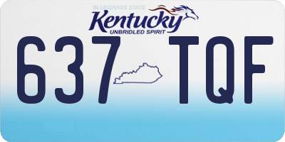KY license plate 637TQF