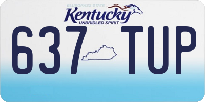 KY license plate 637TUP
