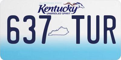 KY license plate 637TUR