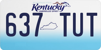 KY license plate 637TUT