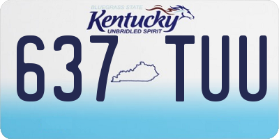 KY license plate 637TUU