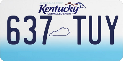 KY license plate 637TUY