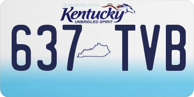 KY license plate 637TVB