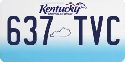 KY license plate 637TVC