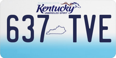 KY license plate 637TVE