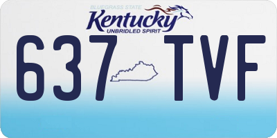 KY license plate 637TVF