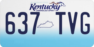 KY license plate 637TVG