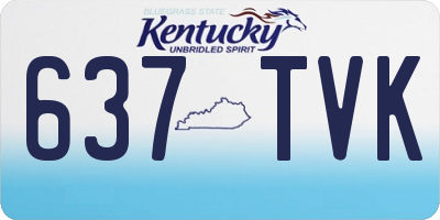 KY license plate 637TVK