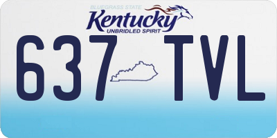 KY license plate 637TVL