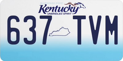 KY license plate 637TVM