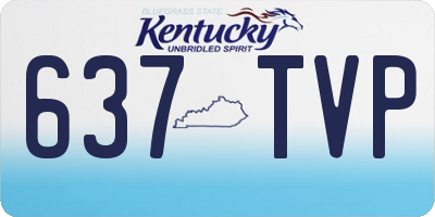 KY license plate 637TVP