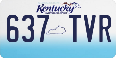 KY license plate 637TVR