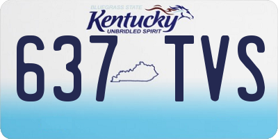 KY license plate 637TVS