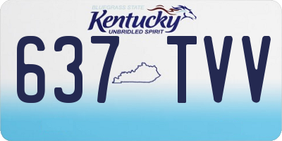 KY license plate 637TVV
