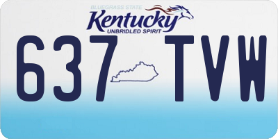KY license plate 637TVW