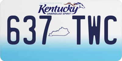 KY license plate 637TWC
