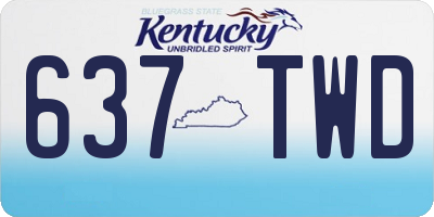KY license plate 637TWD
