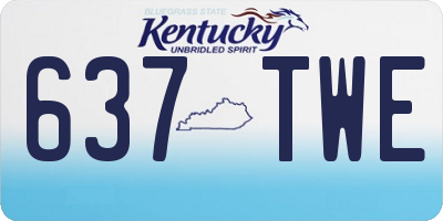 KY license plate 637TWE