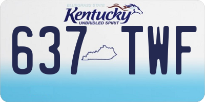 KY license plate 637TWF