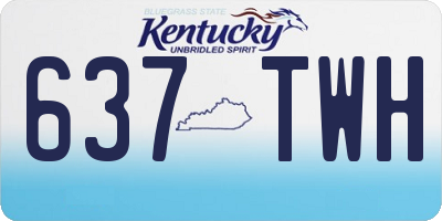 KY license plate 637TWH