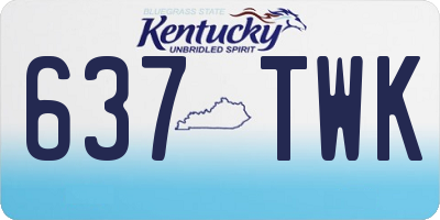KY license plate 637TWK